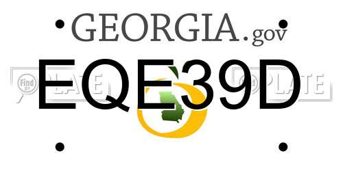 EQE39D Georgia License Plate