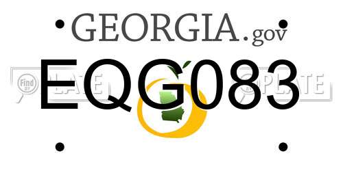EQG083 Georgia License Plate