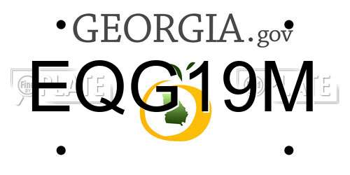 EQG19M Georgia License Plate