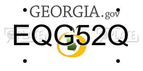 EQG52Q Georgia License Plate