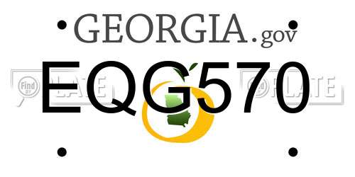 EQG570 Georgia License Plate