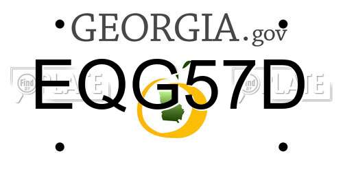 EQG57D Georgia License Plate