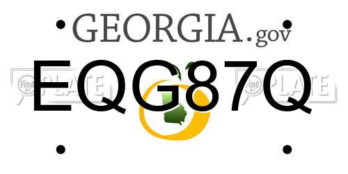 EQG87Q Georgia License Plate