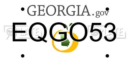 EQGO53 Georgia License Plate