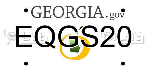 EQGS20 Georgia License Plate