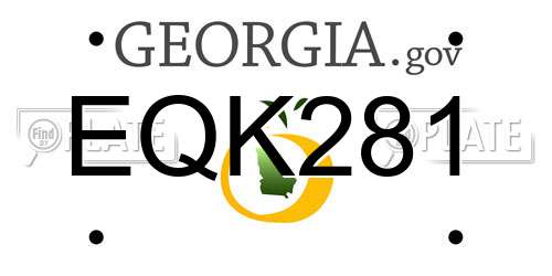 EQK281 Georgia License Plate