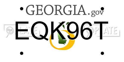EQK96T Georgia License Plate