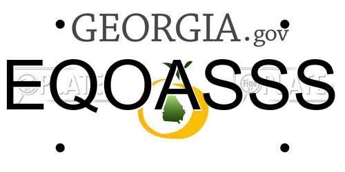 EQOASSS Georgia License Plate