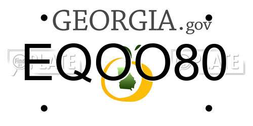 EQOO80 Georgia License Plate