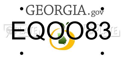 EQOO83 Georgia License Plate