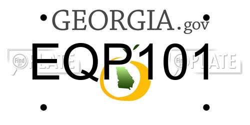 EQP101 Georgia License Plate