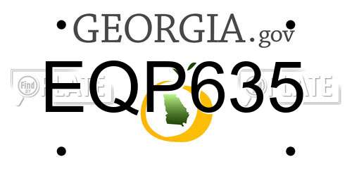 EQP635 Georgia License Plate