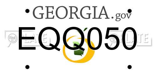 EQQ050 Georgia License Plate