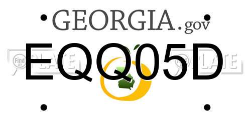 EQQ05D Georgia License Plate