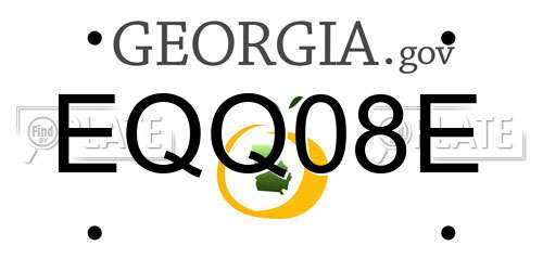 EQQ08E Georgia License Plate