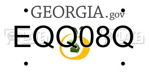 EQQ08Q Georgia License Plate