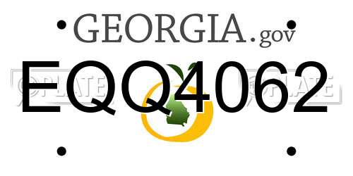 EQQ4062 Georgia License Plate