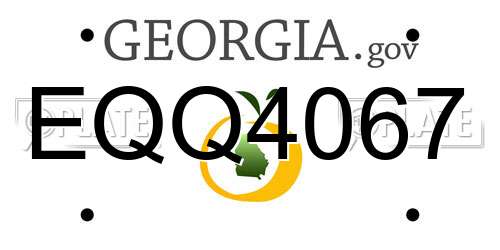 EQQ4067 Georgia License Plate