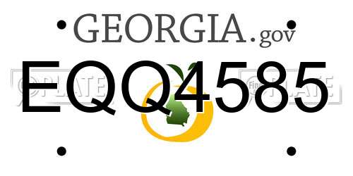 EQQ4585 Georgia License Plate