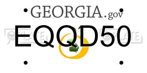 EQQD50 Georgia License Plate