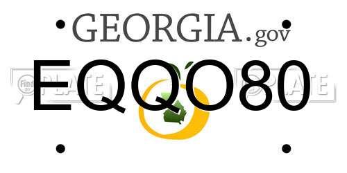 EQQO80 Georgia License Plate