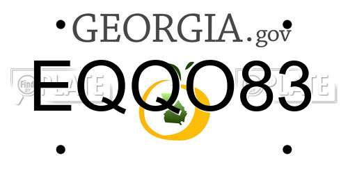 EQQO83 Georgia License Plate
