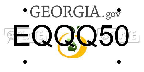 EQQQ50 Georgia License Plate