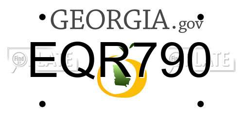 EQR790 Georgia License Plate