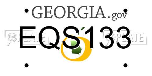 EQS133 Georgia License Plate