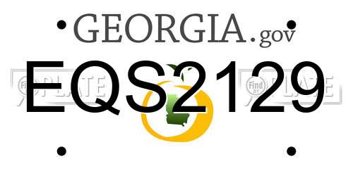 EQS2129 Georgia License Plate