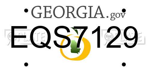 EQS7129 Georgia License Plate