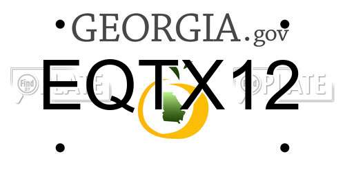 EQTX12 Georgia License Plate