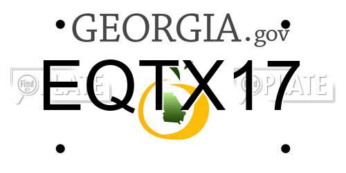 EQTX17 Georgia License Plate