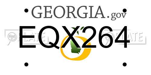EQX264 Georgia License Plate