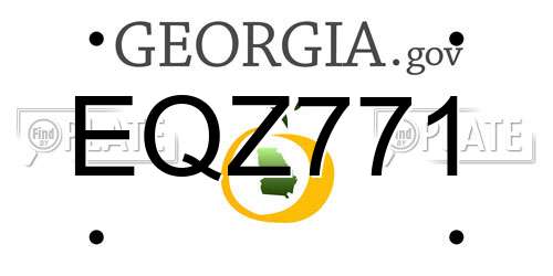 EQZ771 Georgia License Plate