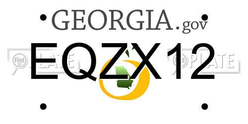 EQZX12 Georgia License Plate