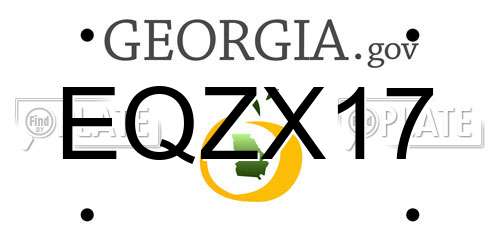 EQZX17 Georgia License Plate