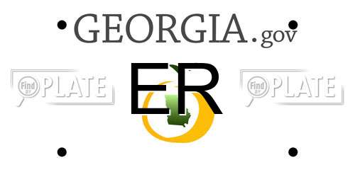 ER Georgia License Plate