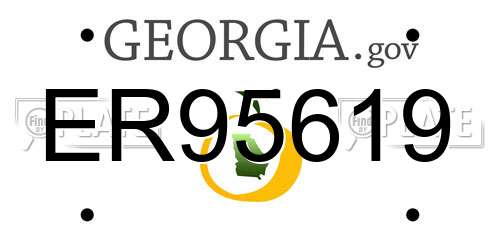ER95619 Georgia License Plate