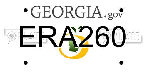 ERA260 Georgia License Plate