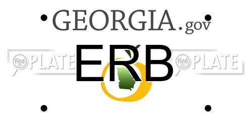 ERB Georgia License Plate