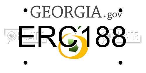 ERC188 Georgia License Plate