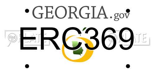ERC369 Georgia License Plate
