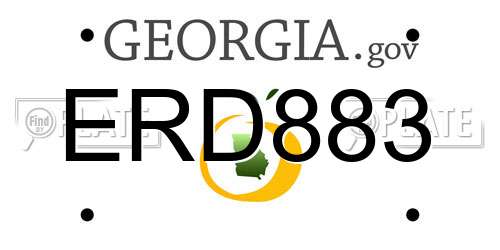 ERD883 Georgia License Plate