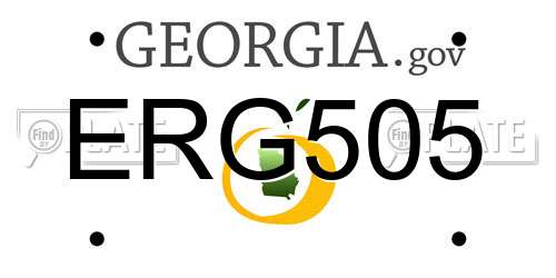 ERG505 Georgia License Plate