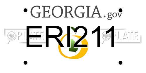 ERI211 Georgia License Plate