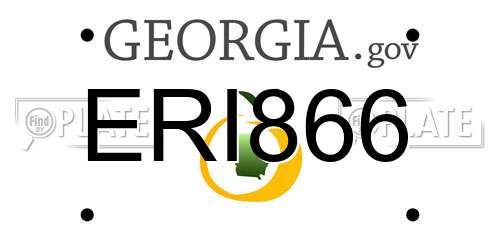ERI866 Georgia License Plate
