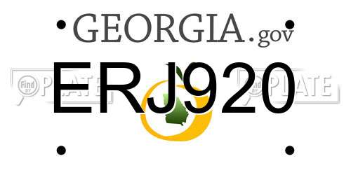 ERJ920 Georgia License Plate