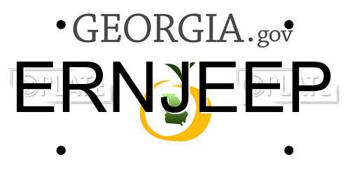 ERNJEEP Georgia License Plate