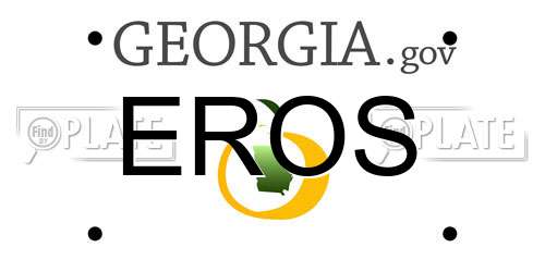 EROS Georgia License Plate